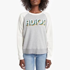 5/$25!! MOTHER Adios Sweatshirt - Gray and Cream